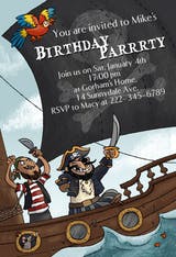 Pirates Party - Invitación de Cumpleaños